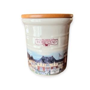 🌻Vintage  Longaberger Homestead 2 Quart Ceramic Crock with Lid Year: 1999